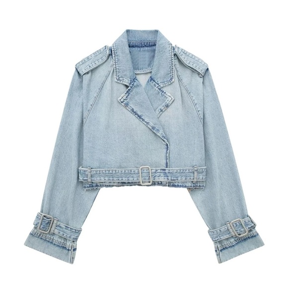 Cropped Denim Jacket - Picture 1 of 2